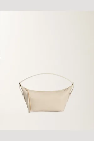 Fabiana Filippi Bolso Mini Hobo De Piel Granulada, Vainilla