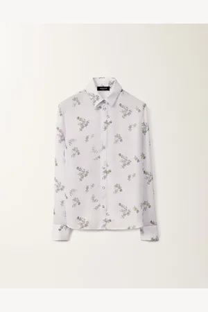 Fabiana Filippi Camiseta De Georgette Con Estampado Botanical Picta, Malva
