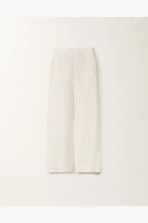 Fabiana Filippi Pantalón De Lino Y Viscosa, Arena Claro