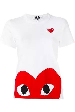 Comme des Garçons Camiseta con estampado de corazones