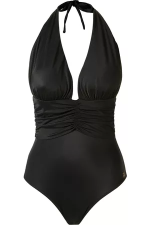 Brigitte Bañador drapeado con escote halter