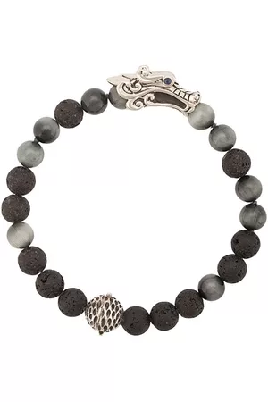 John Hardy Pulsera Legends Naga con piedras volcánicas en plata de ley