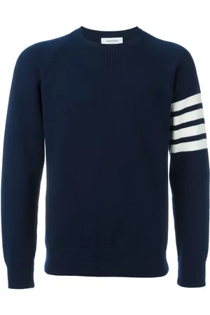 Thom Browne Jersey con cuello redondo y motivo 4-Bar