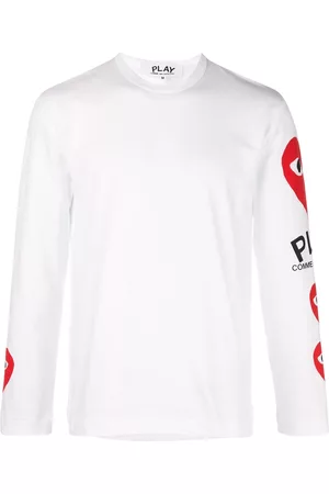 Comme des Garçons Camiseta de manga con motivo de corazones