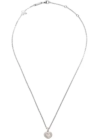 Chopard Collar Happy Hearts con colgante con diamantes en oro blanco 18kt