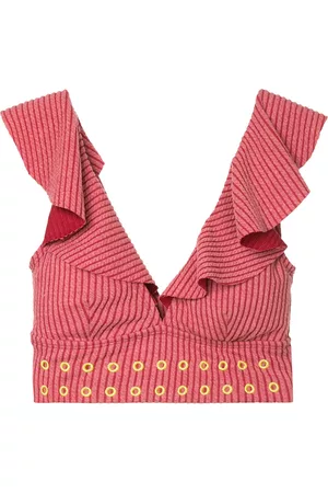 Duskii Top de bikini Sunrise con volantes