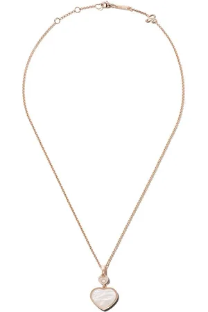 Chopard Collar Happy Hearts con diamante y madreperla en oro 18kt