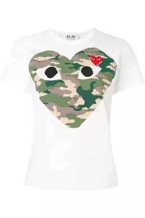 Comme des Garçons Camiseta con estampado de corazón