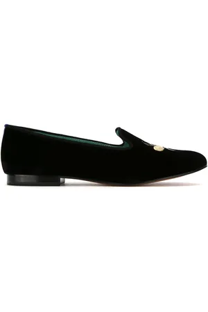 Blue Bird Mocasines de terciopelo con diseño bordado
