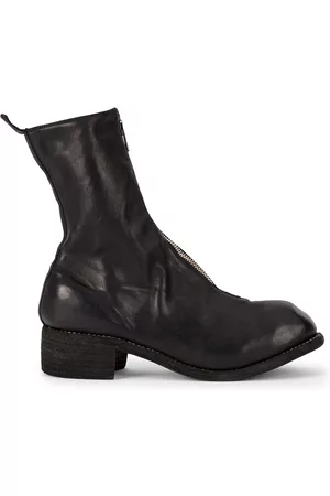 GUIDI Botines con cremallera frontal