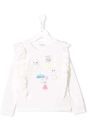 Simonetta Top con volantes de manga larga