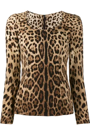 Dolce & Gabbana Blusa con estampado de leopardo