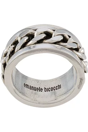 EMANUELE BICOCCHI Anillo con logo grabado
