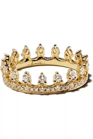 ANNOUSHKA Anillo Crown en oro amarillo de 18kt con diamante