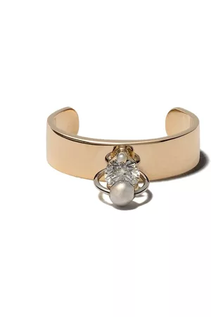DELFINA DELETTREZ Pendiente earcuff en oro amarillo y blanco de 18kt