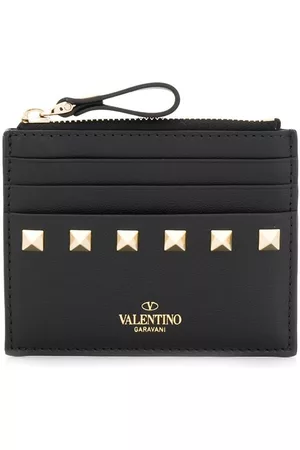 VALENTINO GARAVANI Tarjetero Rockstud con cremallera