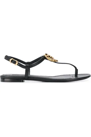 Dolce & Gabbana Sandalias con tira en T y placa del logo