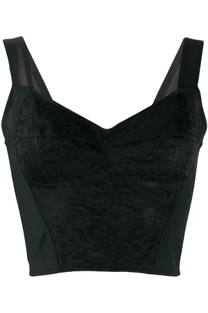 Dolce & Gabbana Top bustier con encaje floral