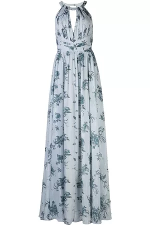 Marchesa Notte Vestido de gasa con espalda descubierta
