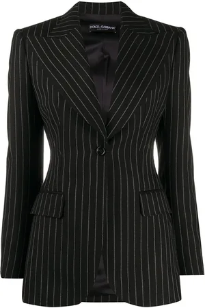 Dolce & Gabbana Blazer a rayas diplomáticas con un solo botón