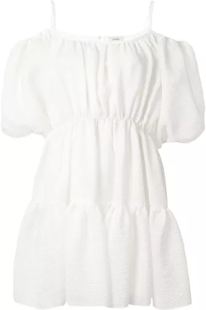 GOEN.J Vestido corto a capas con mangas farol