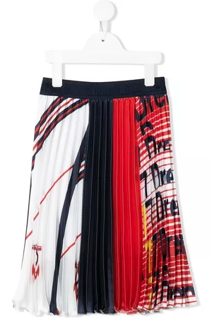 Msgm Falda de satén plisada