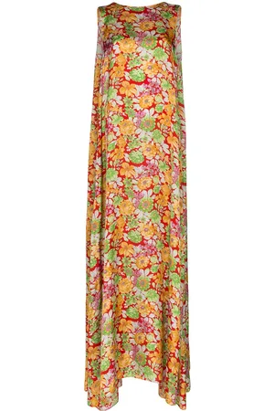 Plan C Vestido largo con estampado floral