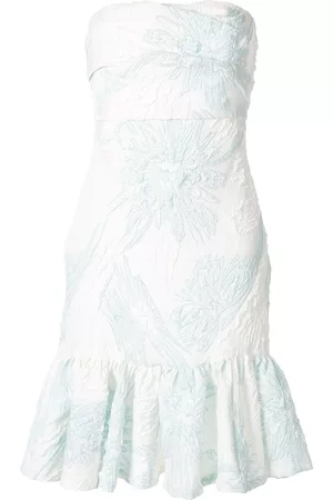 Bambah Vestido de palabra de honor con motivo floral