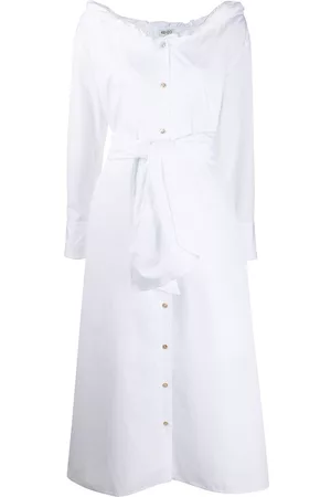Kenzo Vestido midi con botones y cintura lazada