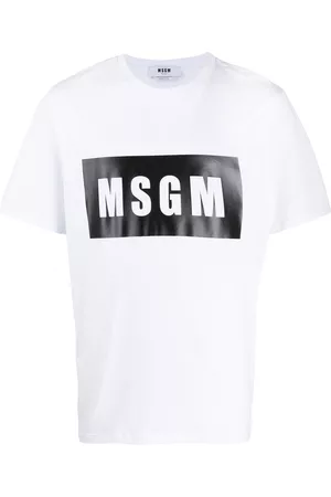 Msgm Camiseta de corte recto y logo