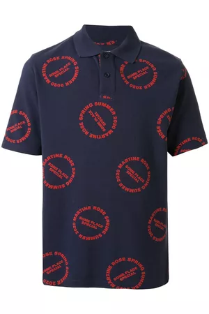 MARTINE ROSE Polo con logo estampado Baba