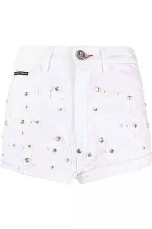 Philipp Plein Pantalones vaqueros cortos con apliques