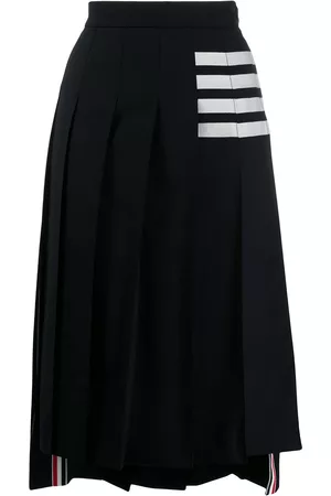 Thom Browne Falda plisada con motivo 4-Bar
