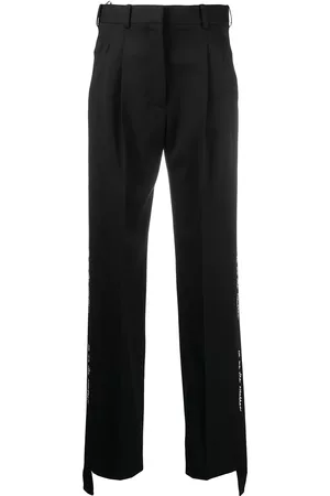Stella McCartney Pantalones rectos con detalle de franjas