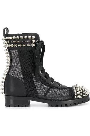 Philipp Plein Botas de 35mm con cordones y apliques