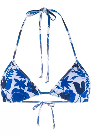 La DoubleJ Bragas de bikini estampadas con tiras