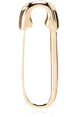 Anita Pendiente con diseño de imperdible en oro amarillo de 18kt