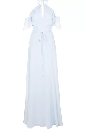 Marchesa Notte Vestido largo con hombros descubiertos