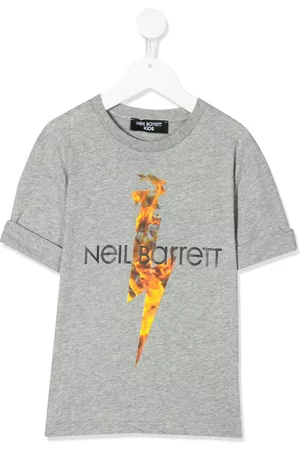 Neil Barrett Camiseta con estampado de fuego