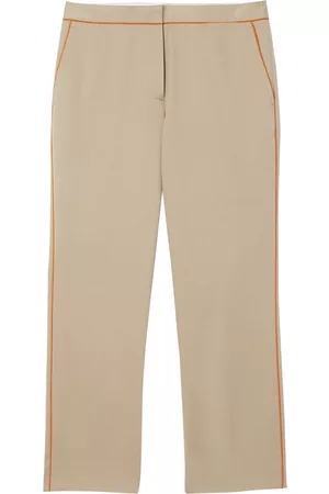 Burberry Pantalones capri con ribete en contraste