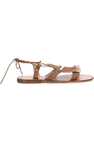 santoni Sandalias abiertas con flecos y cuentas