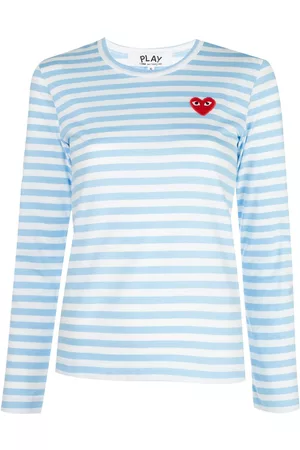Comme des Garçons Top de rayas con manga larga