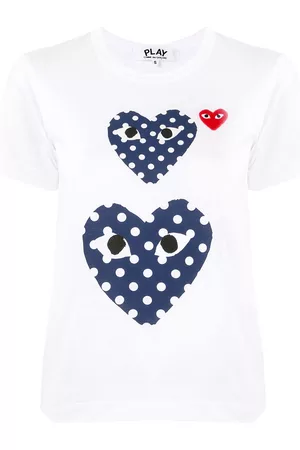 Comme des Garçons Camiseta con cuello redondo y motivo de corazón