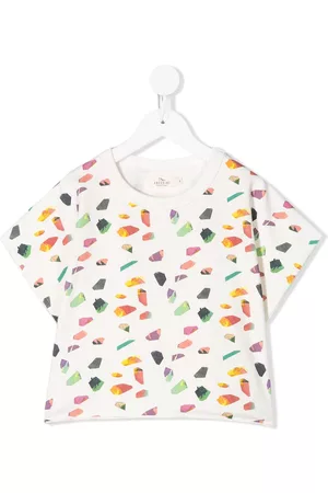 Le pandorine Camiseta de corte boxy y estampado geométrico
