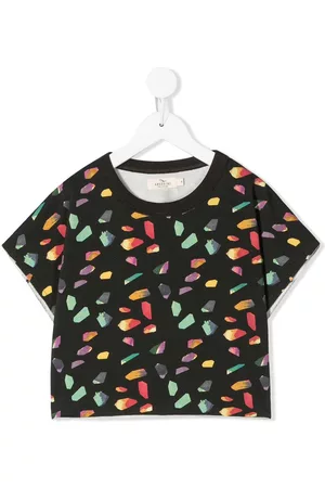 Le pandorine Camiseta de corte boxy y estampado geométrico
