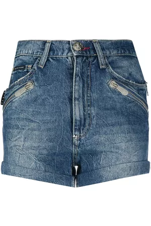 Philipp Plein Pantalones vaqueros cortos con bolsillos múltiples