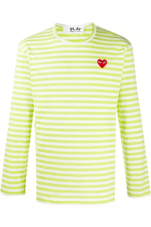 Comme des Garçons Camiseta a rayas con logo
