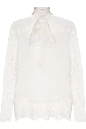 FAITH CONNEXION Blusa de encaje con lazo en el cuello