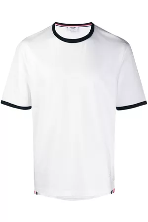 Thom Browne Camiseta con ribetes en contraste