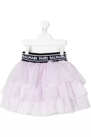 Balmain Falda de tul con motivo de lunares